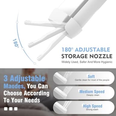 Portable Bidet, 150ml Tank, Peri Bottle for Women with 3 Pressure Modes, 1500mAh Rechargeable Battery for Travel and Postpartum Use, Small and Portable Powerful Travel Bidet - Image 3