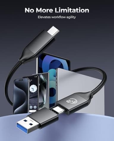 ORICO 1TB External SSD with 2 in 1 USB C Cable, Portable Solid State Drive USB 3.2 Gen 1 Up to 460MB/s, Dust and Drop Resistance, Reliable Storage for USB-C Smartphone, PC, Tablet, Labtop - M25PRO - Image 4