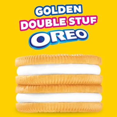 OREO Double Stuf Golden Sandwich Cookies, King Size, 12 Snack Packs (8 Cookies Per Pack) - Image 5