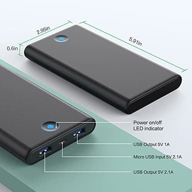 Portable Charger, 2-Pack 20000mAh Power Bank Ultra Slim Fast Charging External Battery Pack with Dual USB Outputs Compatible with iPhone 16/16 Pro/15 /14/13/12/X, Samsung S24/S23, Android Phone etc - Image 6