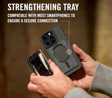 Ridge Wallets for Men Magsafe - Slim Minimalist Compact Wallet and Card Holder, RFID Protected Front Pocket Wallets for Men with Integrated Cash Strap (Alpine Navy) - Image 4