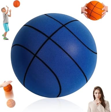 Nenrte Dribble Dream Silent Basketball, Silent Basketball, Si-Lent Basket-Ball Dribbling Indoor, Upgrade Foam Basket-Ball Indoor Training Quiet Ball Gift for Youth Kids(No, 7 Blue) - Image 1