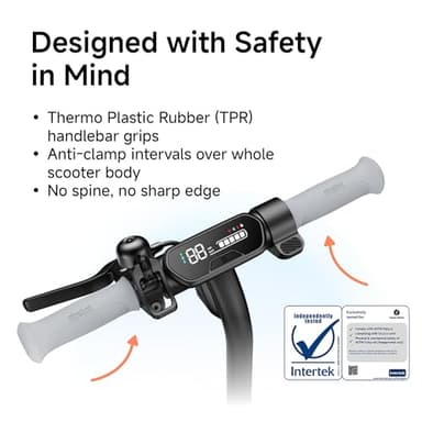 Segway Ninebot eKickScooter C2 w/6.8 mi Max Operating Range & 9.9 mph Max Speed, Kids Electric Scooter for Teens Ages 6-12, Includes Three Riding Modes - Black, UL-2272 Certified - Image 4