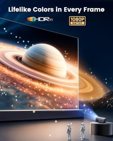 [Official Google TV]Smart Projector 4K Supported with WiFi & Bluetooth, Netflix-Licensed, Outdoor Movie Projector with DoIby Audio, Auto Focus, Home Theater Proyector WIMIUS G1 (Gray, Standard) - Image 4