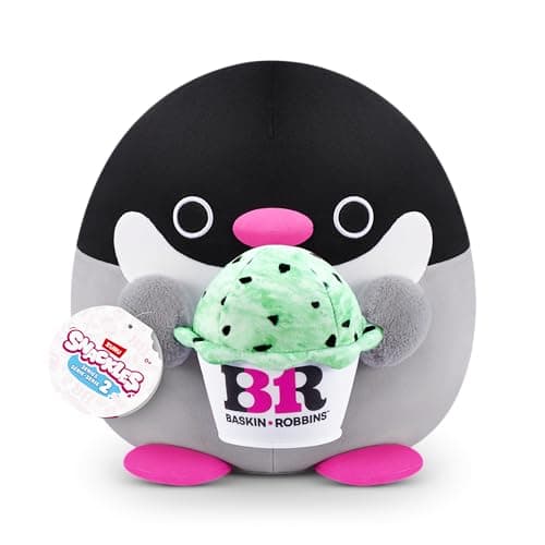 Snackles Series 2 Penguin & Baskin-Robbin 14 Inch Plush by ZURU, Ultra Soft Plush, Collectible Plush with Real Licensed Brands, Stuffed Animal, Giftable - Image 1