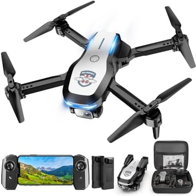 Drone with Camera 1080P FPV Foldable Drone for Beginners, Mini Drone with Altitude Hold, One Key Take Off/Land, Trajectory Flight, 3D Flip, 3 Speeds, Gravity Control,Toys for Boys Girls X61 - Image 1