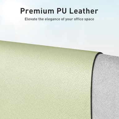 Aothia Leather Desk Pad Protector, Mouse Pad, Office Desk Mat, Non-Slip PU Leather Desk Blotter, Laptop Desk Pad, Waterproof Desk Writing Pad for Office and Home (Grass Green, 36" x 17") - Image 2