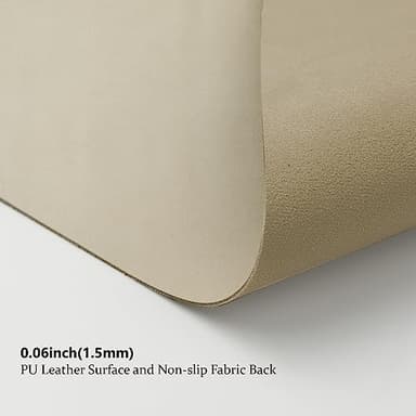 Large Desk Mat - 47.2"x 17" Non-Slip PU Desk Pad for Office and Home - Ideal for Large Mouse Pad and Desk Mats on Top of Desks(Champagne Gold) - Image 4