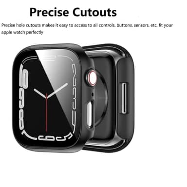 Rontion 6 Pack Hard PC Case with Tempered Glass Screen Protector for Apple Watch 44mm SE 3/SE(2nd Gen) Series 6/SE/5/4, Scratch Resistant Full Protective Bumper Cover for iWatch 44mm Accessories - Image 4