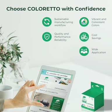 COLORETTO 67XL Ink for HP Envy 6055e Ink Cartridges for HP Envy 6000 Ink Cartridges Envy 6455e 6458e 6452e 6052e 6065e 6020e 6022 6022e 6030e 6032e 6050e 6052 Black/Color Combo Pack Replacement - Image 5