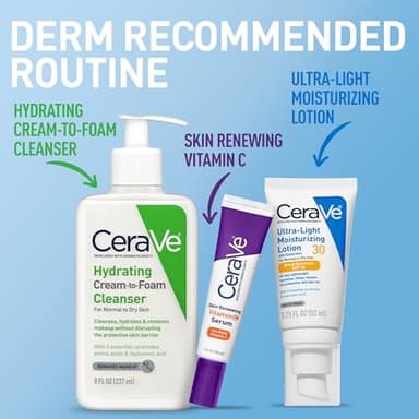 CeraVe Ultra-Light Moisturizing Lotion With SPF 30, Daily Face Moisturizer with SPF, Formulated with Hyaluronic Acid & Ceramides, Broad Spectrum SPF, Oil Free, Matte Finish, 1.7 Ounce - Image 6