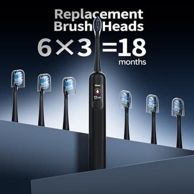 OasiSmile Sonic Electric Toothbrush for Adults with LED Display - 38400 VPM Deep Clean, 6 Brush Heads & 45-Day Battery Life, IPX7 Waterproof, 4 Modes Rechargeable Toothbrush for Home/Travel - Image 5