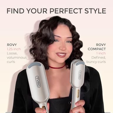 Curling Iron Hair Crimper Waver - TYMO ROVY Beach Waves Curling Wand, Ionic Deep Waver Hair Curler Tool with Ceramic 3 Barrel for Women, Dual Voltage, Anti-Scald, Easy to Use, Elegant Gold, 1 Inch - Image 7