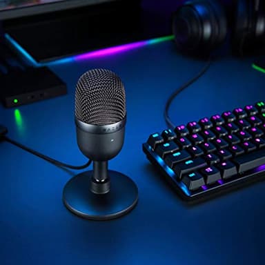 Razer Seiren Mini USB Condenser Microphone: for Streaming and Gaming on PC - Professional Recording Quality - Precise Supercardioid Pickup Pattern - Tilting Stand - Shock Resistant - Classic Black - Image 4