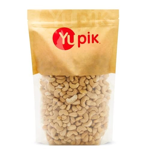 Yupik Roasted Unsalted Whole Cashews, 2.2 lb (35.2 oz), Gluten-Free, Kosher, Vegan, Crunchy Nuts, Lightly Roasted, No Added Salt, Source of Protein & Iron, Savory Snacks - Image 1
