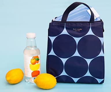 Kate Spade New York, Portable Soft Cooler Lunch Bag with Silver Insulated Interior Lining and Storage Pocket, Joy Dot - Image 5