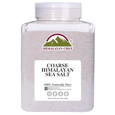 Himalayan Chef Coarse Grain Himalayan Sea Salt, 5 lb Jar - Pure, Natural, Non-GMO, Kosher, Ideal for Cooking, Baking, Seasoning, and Grinder Refills - Image 1