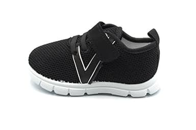 Bless Children Toddler Sneakers – Wide Toe Box Barefoot Shoes for Boys & Girls, Breathable Mesh, Lightweight Non-Slip Walking & Running Shoes,Black1210.Size 8 - Image 4