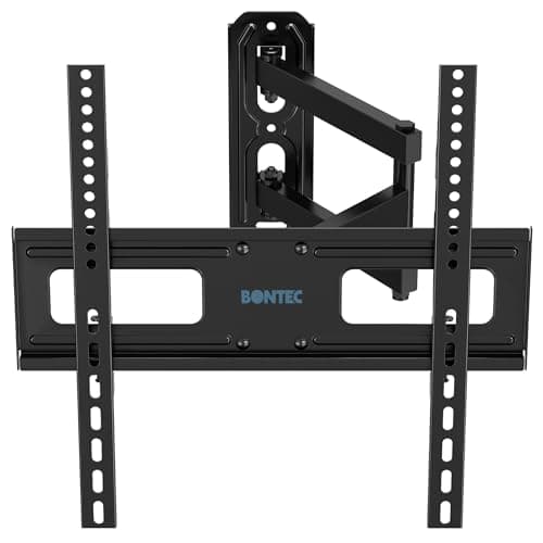 BONTEC Full Motion TV Wall Mount for 26-60 Inch LED LCD OLED Flat & Curved TVs, Swivel & Tilt Adjustable with Max VESA 400x400mm, Corner Wall Mount Bracket Holds Up to 77lbs, Easy Installation - Image 1