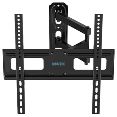BONTEC Full Motion TV Wall Mount for 26-60 Inch LED LCD OLED Flat & Curved TVs, Swivel & Tilt Adjustable with Max VESA 400x400mm, Corner Wall Mount Bracket Holds Up to 77lbs, Easy Installation - Image 1