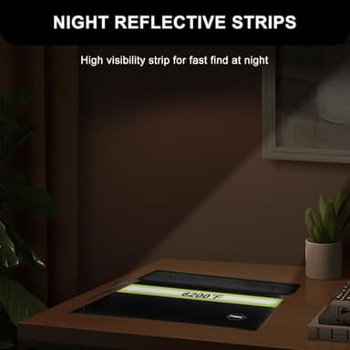 ZYMMYZ Fireproof Document Bag with Water Resistant Zipper,6200°F Heat Insulated Fire Proof Pouch with Soft Leather Hand Strap,Fire and Waterproof Envelope for Cash,Documents,Jewelry - Image 7