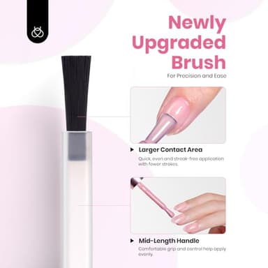 Beetles Nude Pink Gel Nail Polish Set, 6 Colors 15ML Light Pink Jelly Gel Nail Polish Kit Neutral Sheer Full Size Translucent Nail Concealer Soak Off UV Manicure Salon Colorful Bottle Gift for Women - Image 6