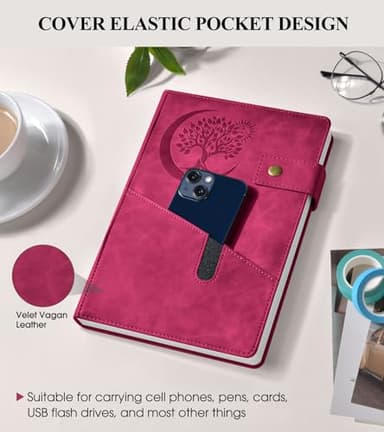 PAIBAS 365 Page Thick Lined Journal Notebook for Men Women, B5 Large Leather Journals for Writing, Hardcover Notebooks for Work, School, Note Taking, Business, Travel Diary, College Ruled 7.6" x 10" - Image 3