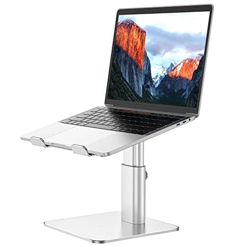 BESIGN LSX6N Laptop Stand, Ergonomic Adjustable Notebook Riser Holder, Computer Stand Compatible with Air, Pro, Dell, HP, Lenovo More 10-15.6" Laptops, Silver - Image 1