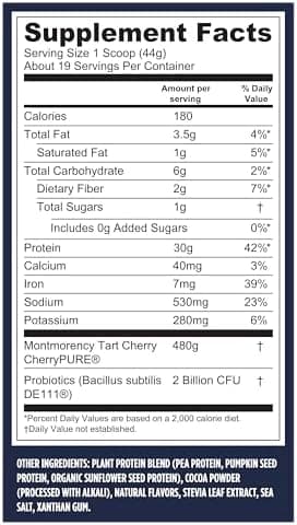 Vega Sport Vegan Protein Powder + Recovery - 30g Plant Based Protein per Serving, Chocolate, 19 Servings, 5g BCAAs, Probiotics, NSF Certified, for Shakes & Smoothies, 1.8lbs (Packaging May Vary - Image 5