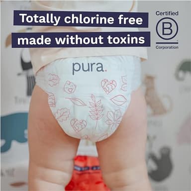 Pura Hypoallergenic Diaper Pants Size 6 (33+ lbs) Overnight, up to 12 Hours Leak Protection, Suitable for Sensitive Skin, Totally Chlorine Free, Soft Organic Cotton, 3 Packs of 17 (51 Pull Up Pants) - Image 4