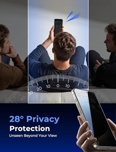 MAGIC JOHN 2 Pack for iPhone 15 Pro Max 6.7 inch Privacy Glass Screen Protector, Auto Dust-Elimination Installation, Bubble Free, Easy Installation - Image 2