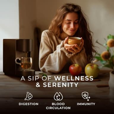 Gya Tea Co Cinnamon Apple Herbal Tea Pod (16 ct) - Decaf Apple Cider for Soothing & Digestive Health - Sweet Hot Tea for Warmth Winter - Image 3