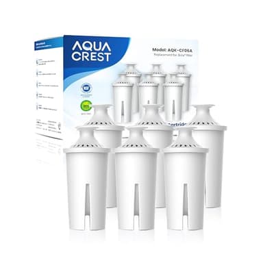 AQUA CREST Replacement for Brita® Filter, Brita® Water Pitchers and Dispensers, Classic OB03, Mavea® 107007, and More, NSF Certified Pitcher Water Filter, 1 Year Filter Supply, 6 Count - Image 1