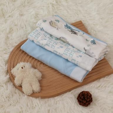 Baby Swaddle Sacks, 3-Pack Newborn Organic Cotton Swaddle Wrap, Adjustable Swaddling Blankets, Nursery Swaddling Essentials for Newborn 0-3 Months, Infant Shower Items Gift (Dinosaur & Forest) - Image 8