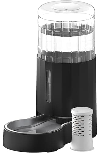 CZPET Automatic 7L FilterDog and Cat Water Dispenser with Stainless Steel Bowl Gravity Waterer,Large Capacity and Drinking Area Noise-Free for Pets - Image 1