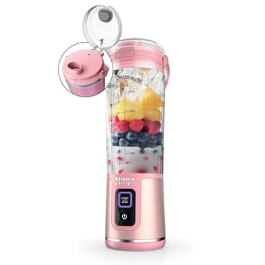 Ninja Blast Portable Blender, Cordless, 18oz. Vessel, Personal Blender For-Shakes and Smoothies, BPA Free, Leakproof-Lid and Sip Spout, USB-C Rechargeable, Dishwasher Safe Parts, Tinted Pink, BC151PK - Image 1