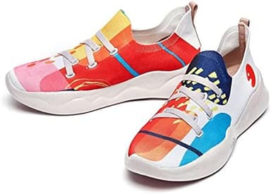 UIN Women's Casual Fashion Sneakers Comfortable Walking Slip Ons Lightweight Art Painted Athletic Travel Shoes - Image 3