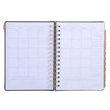 russell+hazel 2025 Vegan Leather Black Weekly Planner, 12 Month Calendar - Image 3