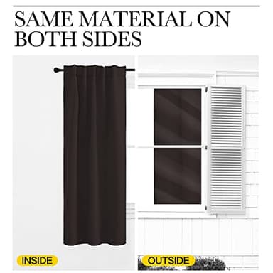 NICETOWN Window Curtains Blackout Drapery Panels - (Toffee Brown Color) 52 inches x 95 Inch, 2 Panels, Blackout Drapes/Curtains for Sliding Glass Door - Image 6