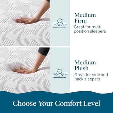 LUCID 12 Inch Memory Foam Mattress - Plush Feel - Memory Foam Infused with Bamboo Charcoal - Gel Infusions - CertiPUR-US Certified - Breathable - QueenQueen Size - Image 4