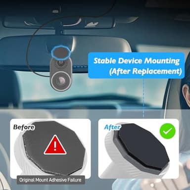 CERCGVEL 4Pcs/6Pcs Adhesive Metal Piece Compatible with Garmin Low-Profile Magnetic Mount, Compatible with Dash Cam Mount 45/46/47/55/56/57/65W/66W/67W/Tandem/Speak Plus (Not Include Support) (4 Pcs) - Image 4