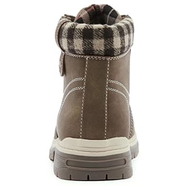 ANJOUFEMME Work Hiking Boots For Women Waterproof - Womens Outdoor Ankle Boots Lightweight Snow Winter Boots For Trekking Walking Camping FNW18-KHAKI-G-6.5 - Image 3