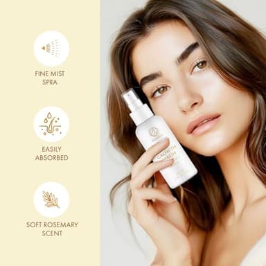 Hair Growth Serum: Rosemary Batana Castor Oil Rice Water Biotin Hair Oils for Hair Growth - Hair Growth Thickening Product - Hair Loss Treatments for Women Men(50 ML) - Image 6