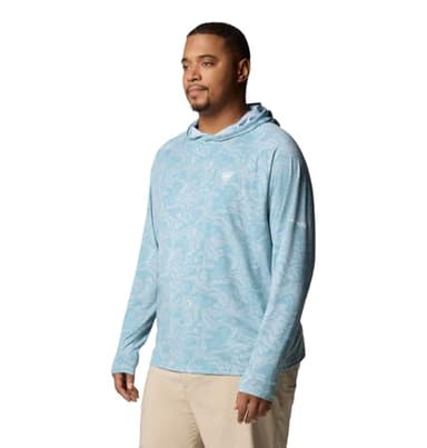 Columbia Mens PFG Uncharted Long Sleeve Sun Protection Hoodie, Crushed Blue Swamplands, XX-Large - Image 3