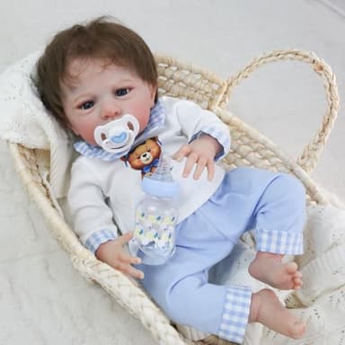 CHAREX Lifelike Reborn Baby Dolls - 22 inch Realistic Baby Doll Boy Real Life Baby Dolls Newborn Baby Real Looking Birthday Gift Toy with Accessories for Age 3+ - Image 1