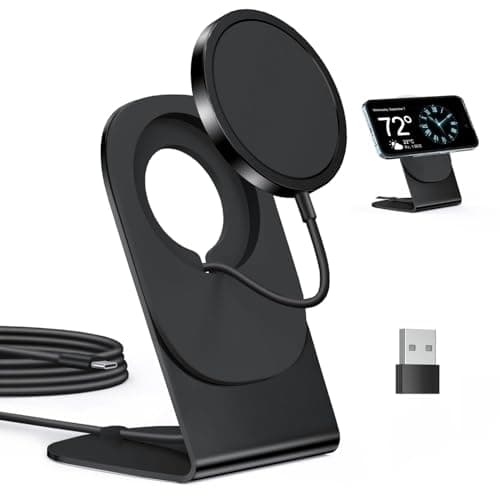 TXXTOL Magnetic Wireless Charger Mag-Safe Charger for iPhone 15/14/13/12 Series Convertible Magnet Wireless Charging Stand/Pad with 20W Adapter 5ft Cable （Black） - Image 1