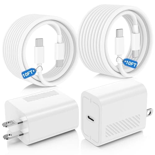 45W USB C Fast Charger for iPhone 17/ Air/16/15 Pro Max,2Pack 10FT Type C Charger Block & Cable, PD 3.0 Super Fast Charging for iPad Pro MacBook Air/Pro M1/M2, AirPods - Image 1