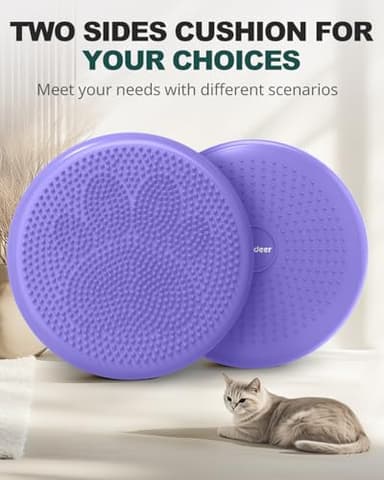 Trideer Wobble Cushion with Inflation Pump - Wiggle Seat for Sensory Kids(Multiple Colors), Balance Disc (Extra Thick) - Image 2