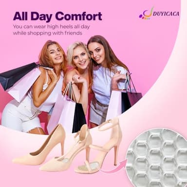 Metatarsal Pads for Women: High Heel Inserts - Ball of Foot Cushions - All Day Comfort - Anti Slip - Invisible Design - One Size Fits (Beige, 2Pairs) - Image 3
