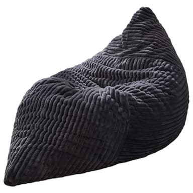 Hobestluk 3 in 1 Bean Bag Chair Giant Bean Bag Chairs Convertible Bean Bag Floor Cushion with Machine Washable Cover, Beanbag Chairs for Adult (Dark Grey) - Image 9